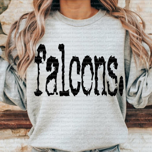 falcons. Lowercase - sweatshirt/hoodie
