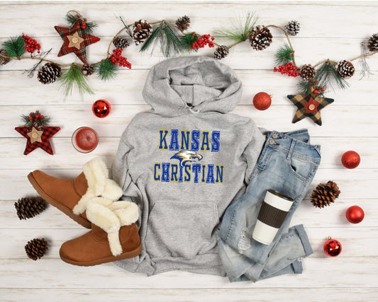 Kansas Christian Mascot - Hoodie or Crewneck