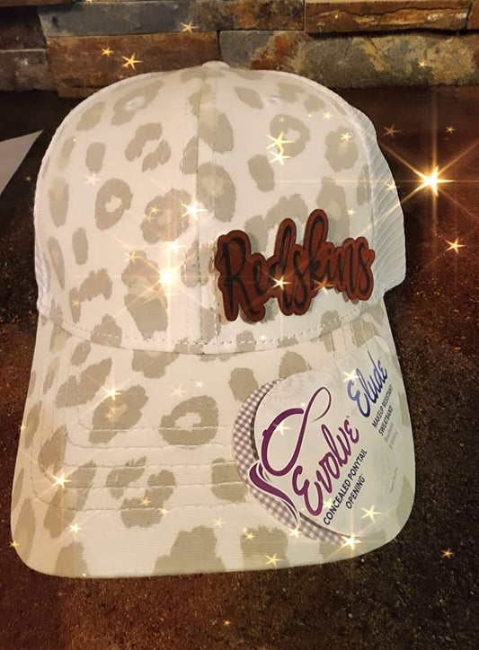 Cursive Falcons Leopard Hat