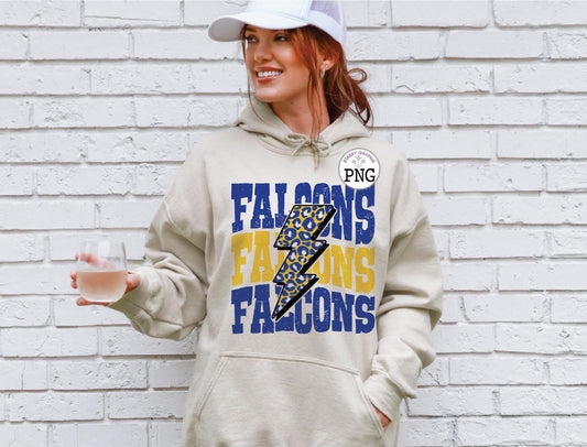 Falcons - stacked lightening bolt