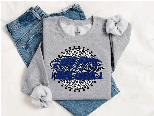 Falcons leopard circle - sweatshirt/hoodie